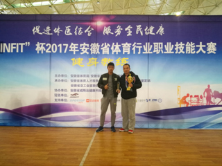 beat365官网健身健美队在2017年安徽省体育行业职业技能大赛中喜获佳绩
