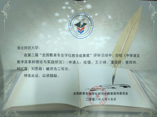 beat365官网研究生教改成果喜获全国教育专业学位教学成果奖二等奖