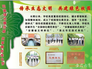 安徽省教育网报道beat365官网建设绿色校园 助力创建绿模城市