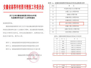beat365官网图书馆荣获2024年度省高校图书馆“先进集体”荣誉称号